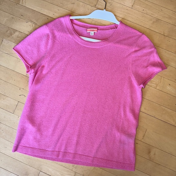 Like New J. Crew relaxed cashmere t-shirt, XL.  PG1190 - Picture 2 of 8